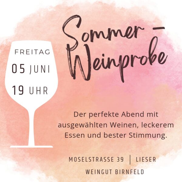 Sommerweinprobe Weingut Birnfeld